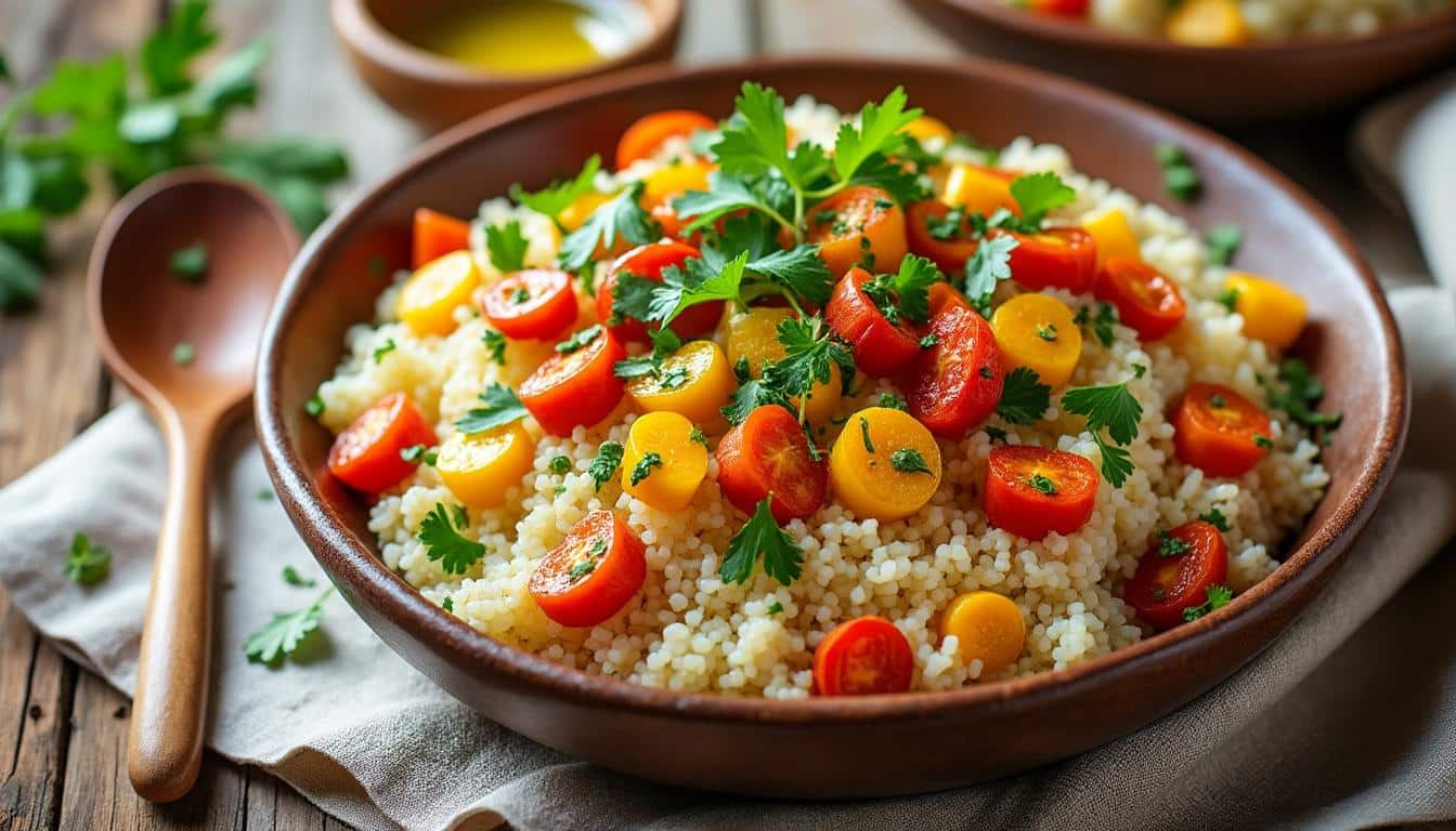 découvrez notre recette professionnelle de couscous maison, accompagnée d'astuces et de variations savoureuses pour créer un plat inoubliable. idéale pour impressionner vos convives, cette préparation vous offre une touche authentique et personnelle à ce classique de la cuisine.